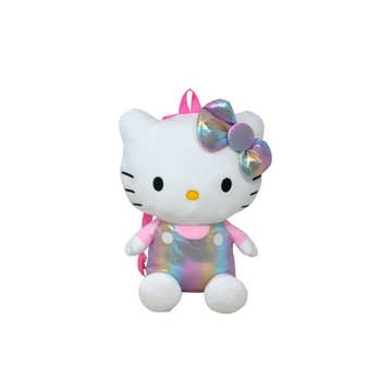 Hello Kitty Shiny Pink 14" Plush Backpack