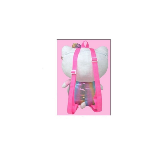 Hello Kitty Shiny Pink 14" Plush Backpack