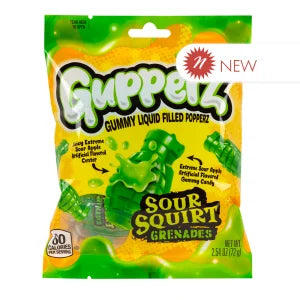 Gupperz Sour Squirt Grenades Gummy Liquid Filled Popperz