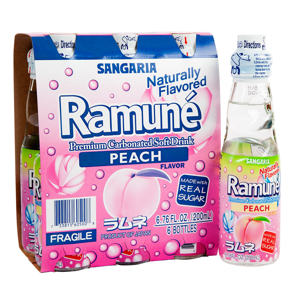 RAMUNE PEACH SODA 1 PK OZ BOTTLE