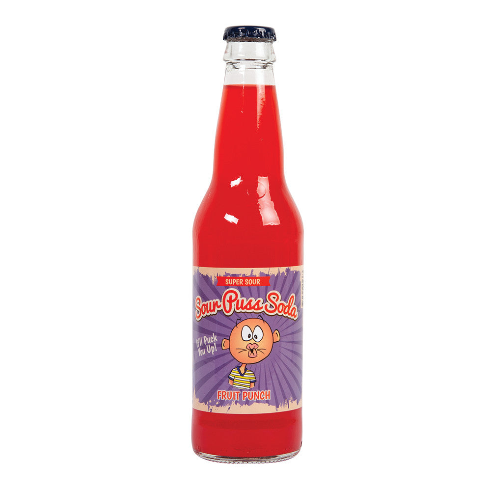 Avery's Sour Puss Fruit Punch Soda 12 OZ Bottle