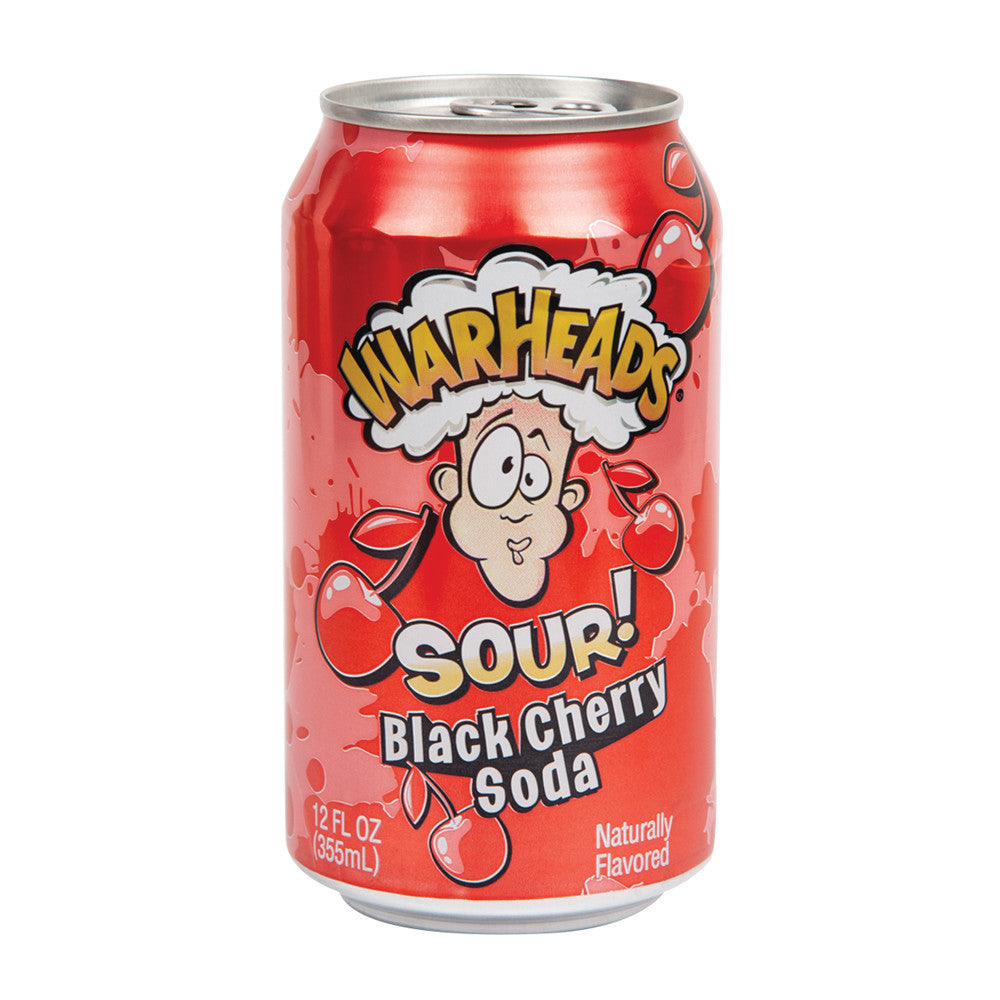 Warheads Sour Black Cherry Soda 12 OZ Can