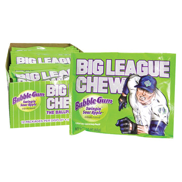 Big League Chew Sour Apple Bubblegum