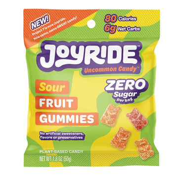 Joyride Sour Gummies Zero Sugar 1.7 OZ Bag