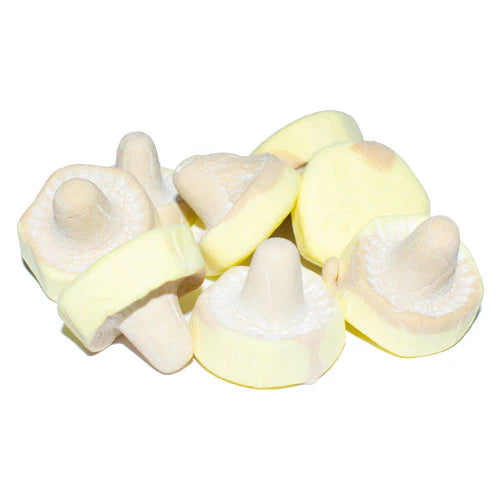 Banana & Caramel Foamy Mushrooms