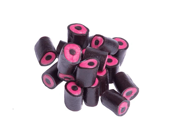 Salty Raspberry Licorice Logs